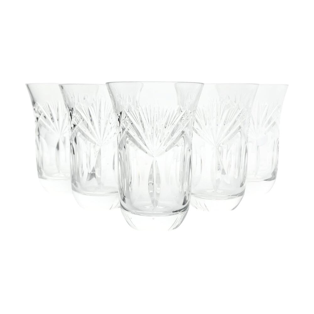 Nachtmann “Andernach” Set of 5 Crystal Flared Tumbler Glasses 4 5/8” 8oz